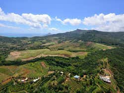 Chamarel vista do helicóptero