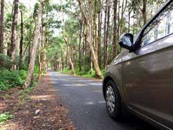 Passeando por Maurício em nosso carro de aluguel